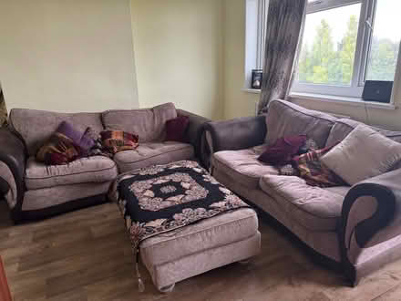Photo of free Set of lush brown DFS sofas (Hangleton BN3) #1