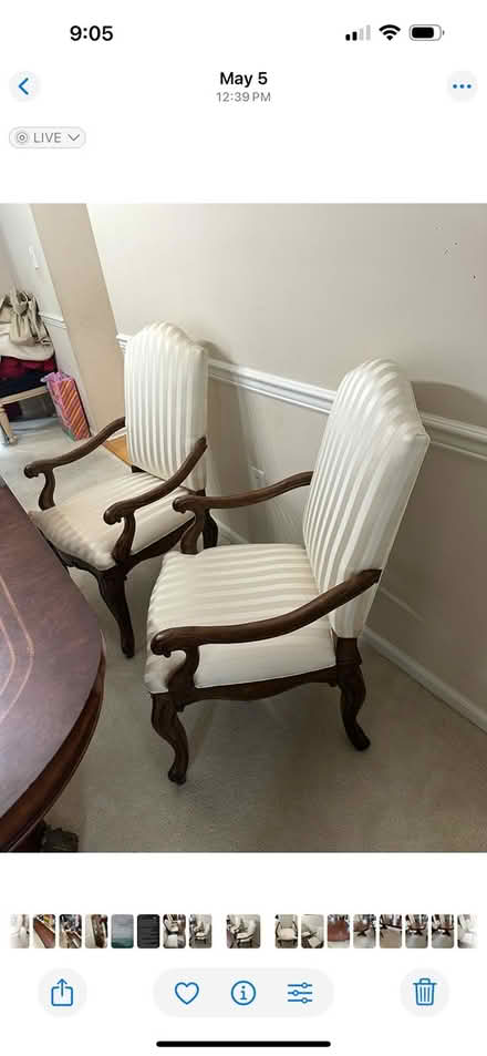 Photo of free Thomasville Dining Table w/chairs (Old Bridge) #1
