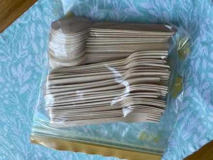 Photo of free Bag of wooden picnic cutlery (Oxley Park MK4) #1