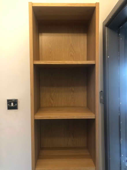 Photo of free Tall wood shelves (M30 8HP) #3