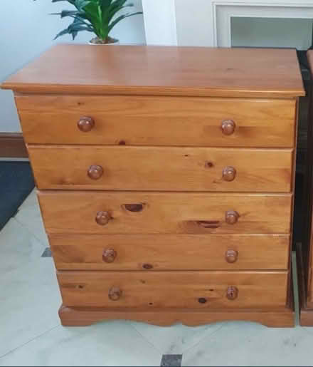 Photo of Pine chest of drawers (Woodbridge IP12) #1
