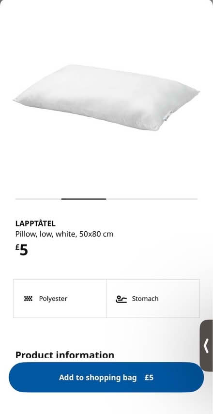 Photo of free Pillow from IKEA (Tower Hamlets E1) #2