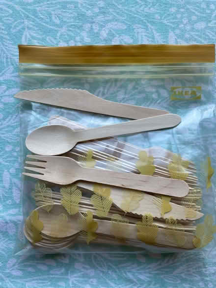 Photo of free Bag of wooden picnic cutlery (Oxley Park MK4) #3