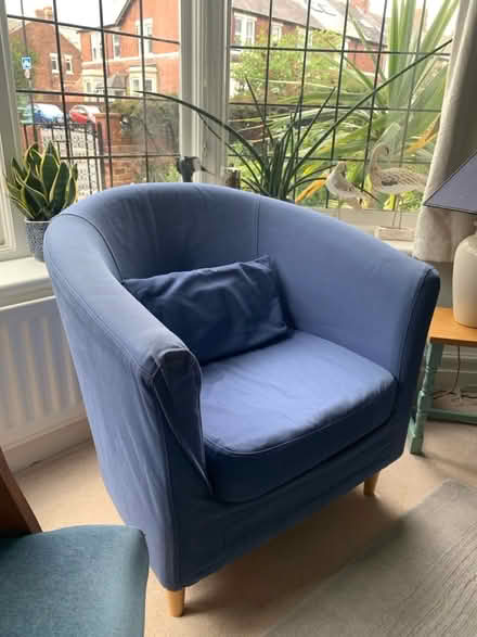 Photo of free Blue Ikea bucket chair (Gosforth) #2
