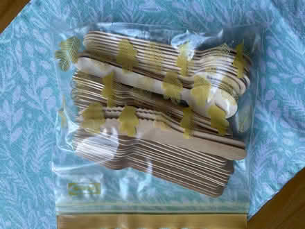 Photo of free Bag of wooden picnic cutlery (Oxley Park MK4) #2