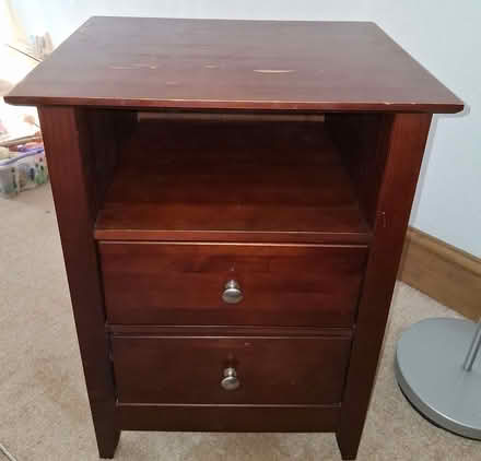 Photo of free Wooden bedside table (Bradlaugh Fields) #2