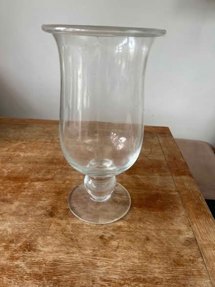 Photo of free Glass Hurricane lamp/large vase (Royston, by the station (SG8)) #1