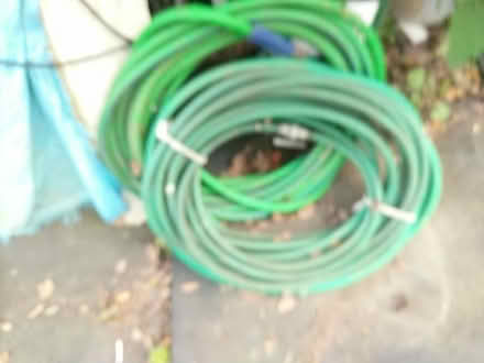 Photo of free 3 used green garden hoses (Ann Arbor near Hillside Terr.) #1