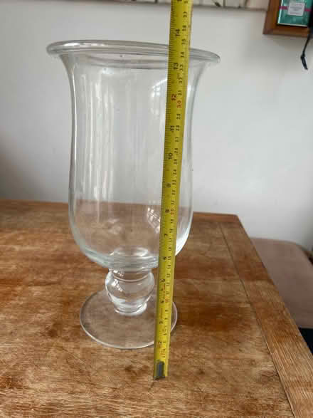 Photo of free Glass Hurricane lamp/large vase (Royston, by the station (SG8)) #2