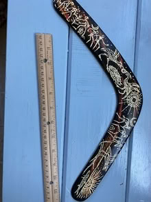 Photo of free Multicolored painted Boomerang (Nr Fresh Pond & Mt Auburn Cem.) #1
