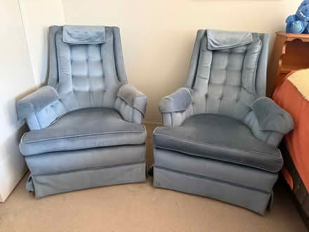 Photo of free 2 High back chairs (Belmont / Carlmont) #1