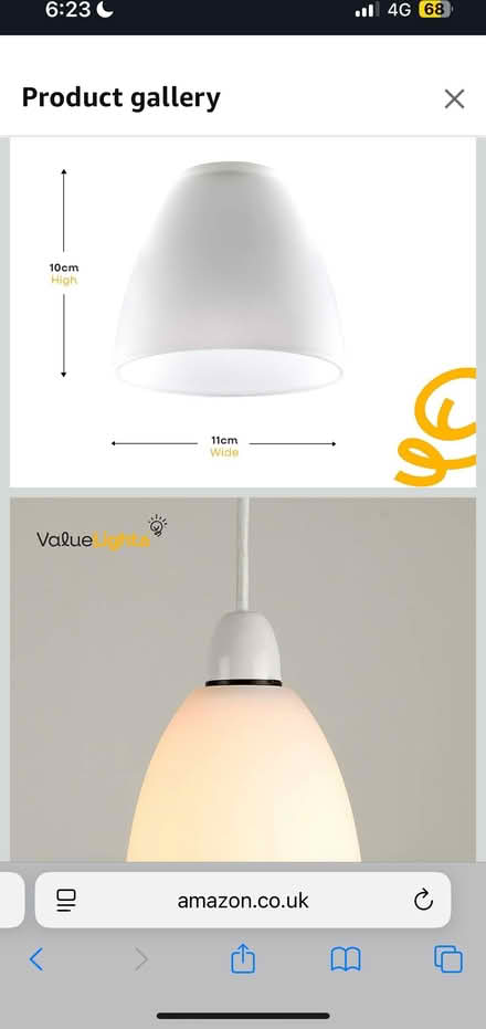 Photo of free White Frosted Glass Replacement Light Shades (Whixley HG5) #1