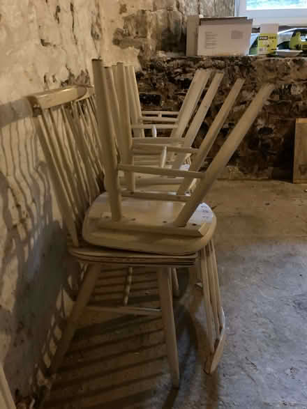 Photo of free 6 solid wood dining chairs - varying conditions (Central Lancaster LA1) #1