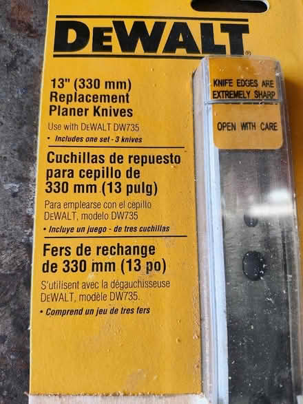 Photo of free Used pack of DeWalt planer blades (Westmont) #1