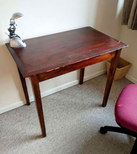 Photo of free small desk with plum office chair (Wivenhoe CO7) #1