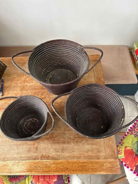 Photo of free Set of three decorative baskets (Royston, by the station (SG8)) #2
