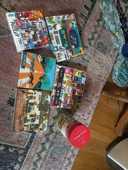 Photo of free 6 puzzles, 500-1000 pieces (Michigan Park) #1