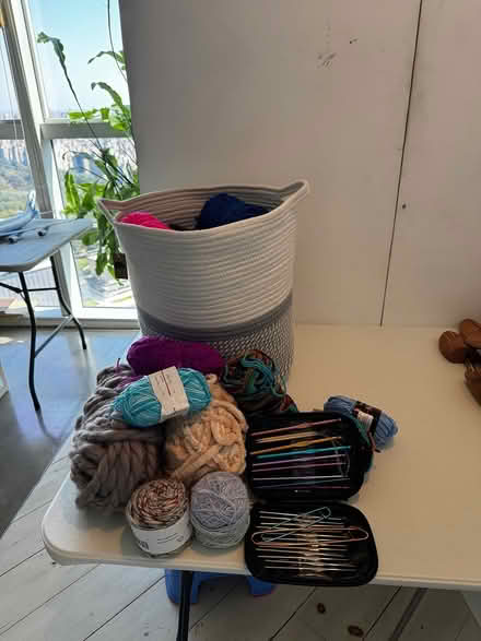 Photo of free Yarns and knitting needles (146w 57st New York) #1