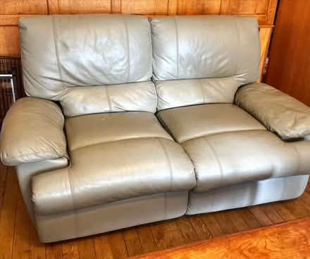 Photo of free Two Seater Grey Leather Recliner Need It Gone Today (Southgate N14) #1