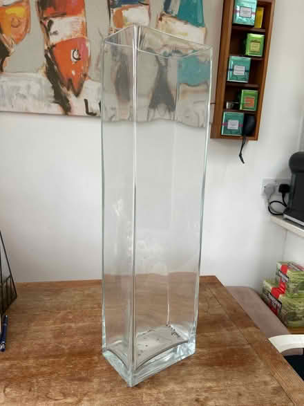 Photo of free Very Tall glass column vase (Royston, by the station (SG8)) #1