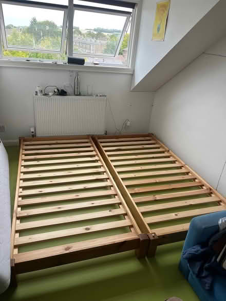 Photo of free Wood Bed frame (9 old north road, sg8 5ds) #1