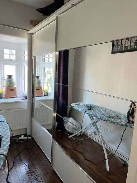 Photo of free Large wardrobe with sliding mirror (Southfields) #3
