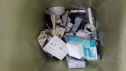 Photo of free Assorted used switches, sockets, back boxes, ceiling pendant (Lightpill GL5) #1