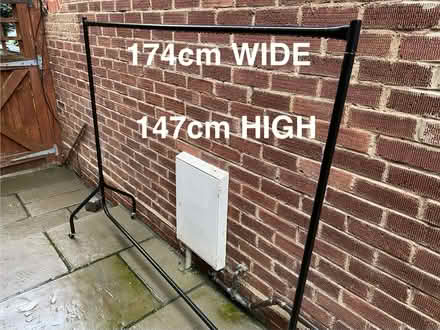 Photo of free Black single clothes rail (long) (N14 Oakwood Park) #1