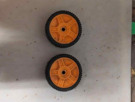 Photo of free 8 inch lawn mower wheels (Markham) #1