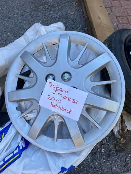 Photo of free 2002 spare tire; 2010 hub caps (Sandy Hill Templeton & Russell) #1
