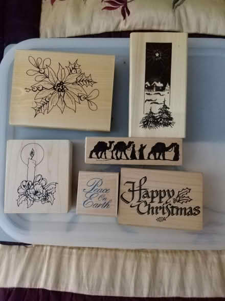 Photo of free Wooden rubber stamps Christmas (Tonbridge) #1