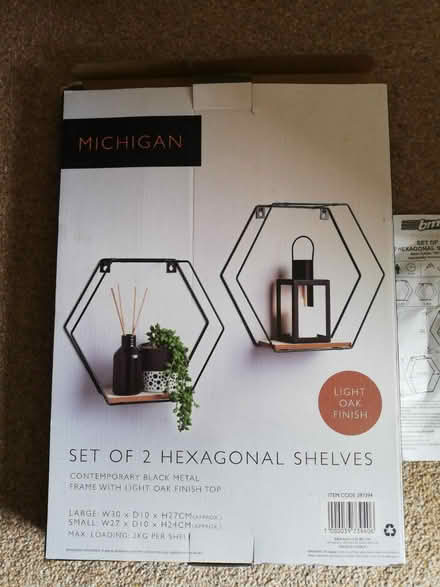 Photo of free Set of two hexagonal shelves (Oldland Common, BS30) #1
