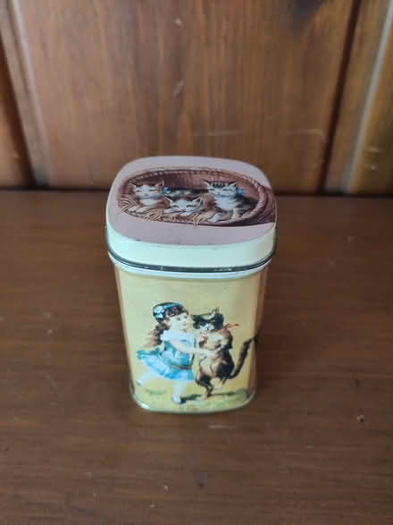 Photo of free Small child and cat tin (Ann Arbor Northwest Side) #1