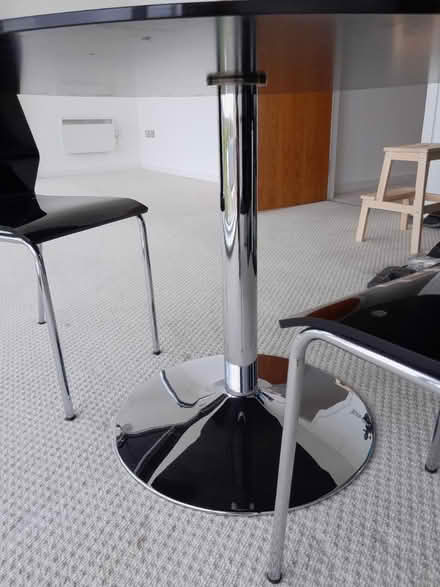 Photo of free Black glass table & 2 chairs (Sandylands morecambe LA3) #3