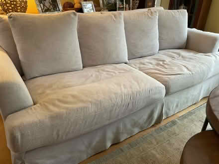 Photo of free Slipcovered Sofa (Larkspur) #3