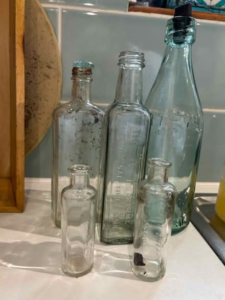 Photo of free Old glass medicine bottles (RH13) #1