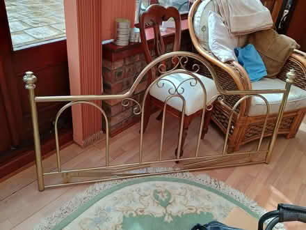 Photo of free Brass Double headboard (Moor Park L23) #1