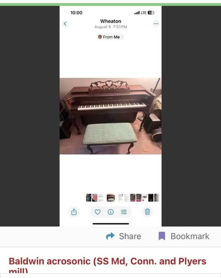 Photo of free Piano with bench (SS Md, Conn. and Plyers mill) #1