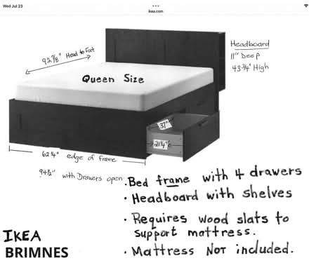 Photo of free IKEA Queen Size Brimnes Bed Frame (Beacon Hill North) #1