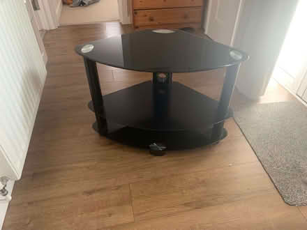 Photo of free Black Glass TV Stand (Peacehaven BN10) #1