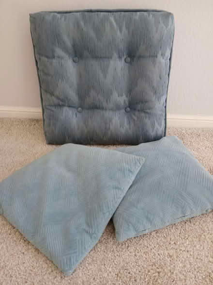 Photo of free Decorative blue cushions (Ortega Park, Sunnyvale) #1