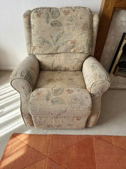 Photo of free Armchair and Footstool (Canford Heath BH17) #1