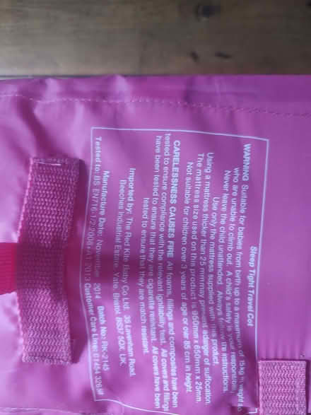 Photo of free Pink travel cot (Southport PR8) #2