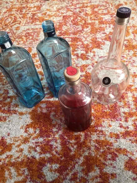 Photo of free 4 big glass bottles (Bedfont) #1