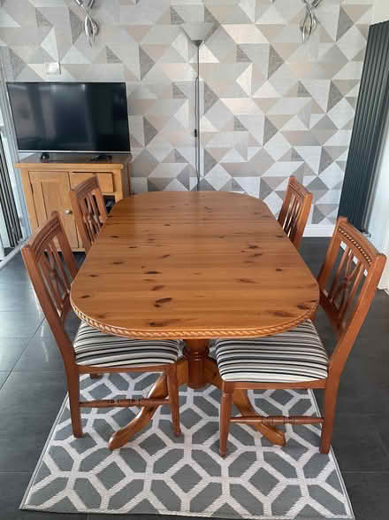 Photo of free Extending dining table and 4 chairs (Garstang PR3) #1