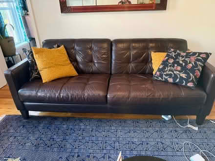 Photo of free Leather Sofa (Carroll Gardens) #1