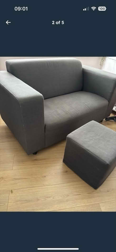 Photo of free Black 2 seater sofa (Trowbridge BA14) #2