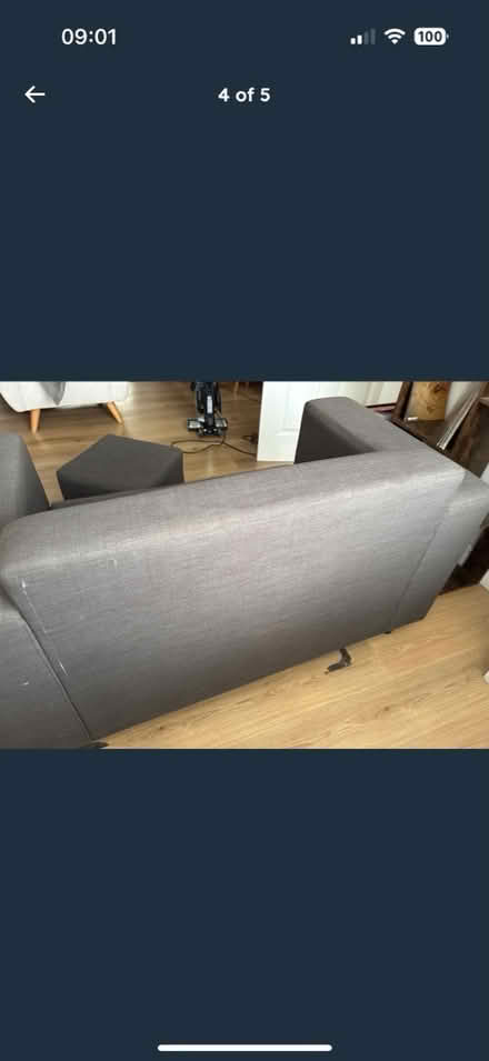 Photo of free Black 2 seater sofa (Trowbridge BA14) #3