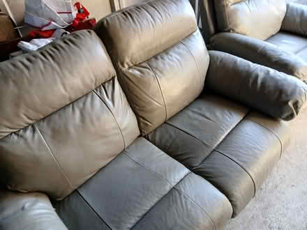 Photo of free 2 seater sofa and chair leather (West road ruskington) #1