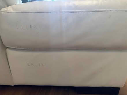 Photo of free White leather sofa (Woking) #2